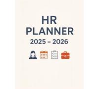 HR Planner 2025 - 2026: All-in-One Human Resource Book for Professionals | 8.5 x 11 Inch | 180 Pages | Undated Weekly Logs, Employee Records, ... | Best for Office Managers, Small Business