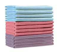 HRainbow Paños Microfibra de Cocina Bayeta Microfibra de Limpieza Multiusos para el Hogar Cocina Baño Oficina Coche Moto,Multicolor,12 Unidades,40x30 cm