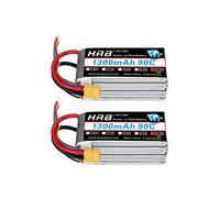 HRB 2 unids 6S 22.2 V 1300 mAh 90C XT60 Lipo reemplazo de la batería para 450 clase helicópteros aviones coches camión Buggy Truggy drones multicopter
