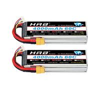 HRB 2pcs 4S 14.8V 4000mAh 60C Batería Lipo con XT60 Plug para RC Helicóptero Avión Coche Barco Barco