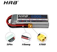 HRB 4S 14,8 V Lipo batería 6000mah XT60 T Deans piezas de control remoto para VKAR BISON Buggy coche FPV aviones 1/10 barco XT60