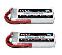HRB 4S 14.8V LiPo batería 2200mAh 30C RC Lipo batería con Deans T Enchufe para RC avión helicóptero Quadcopter vehículo Barco (2 Paquetes)