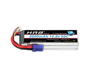 HRB 6000mAh 14.8V 50C 4S Lipo batería Pack for Modelismo RC Car Heli Plane Boat Truck FPV Auto helicóptero avión Toys (Enchufe EC5)