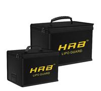 HRB Lipo Bag Fireproof Explosion-Proof Safe Lipo Battery Bag Improved Quality Material Battery Safety Box with Large Capacity for Charging and Storing RC Car Batteries