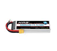 HRB RC Batería Lipo 5000mAh 11,1V 50C 3S para Multicopteros RC Racing Coche Helicópteros Barcos Avión Camión Vehículo y Modelos RC Diversos (XT60 Plug)