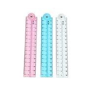 HREDZEO Regla Plegable Transparente de 30 Cm, 3 Pcs, Plástico, Regla Recta para Papelería Escolar y Oficina