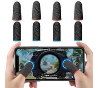 HREDZEO uantes de Dedos para Juegos Móviles,8 PCS Fundas de Dedo para Juegos Anti Sudor Pantalla táctil de Dedo Manga Transpirable Gaming Finger Sleeve para Juegos de Teléfono Móvil