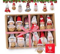 Hretvoi Decoracion Navidad Arbol, Gnomo Adornos Navidad Decoración Originales 2025, 12 Piezas Angeles Figuras Christmas Tree Decorations, Enfeites Decoração de Natal, Detalles Navideños para Regalar