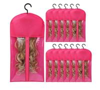 Hreyywo 12 Piezas de Soporte para Pelucas, Bolsas para Guardar Pelucas, Soporte para Extensiones de Cabello, Soporte para Pelucas para Guardar Extensiones de Cabello
