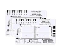 Hreyywo 2 Piezas de Regla de ECG de 7 Pasos, Herramienta Rápida de Análisis y Medición del Corazón, 7 Pasos para Leer el ECG