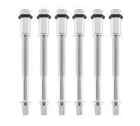 Hreyywo 6 Piezas de Varillas de TensióN de Tambor de 8cm de Aros de Tambor de Metal Piezas de Repuesto de Tornillo Corto Herrajes de Tambor de Caja