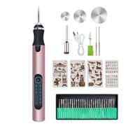 Hreyywo Bolígrafo de Grabado, Bolígrafo de Grabado para Metal, Madera, Vidrio y Plástico, Kit de Bolígrafo de Grabado Profesional, Herramienta de Grabado Rosa