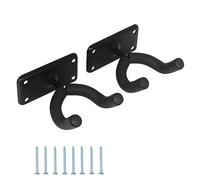 Hreyywo Gancho de Hierro para Guitarra Ranura Cuadrada Estante de ExhibicióN de Pared Accesorios para Guitarra Colgador de Metal Estante para Colgar Instrumentos Musicales Paquete de 2
