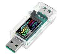 Hreyywo Probador USB Medidor de Potencia USB, Multímetro USB 3.3-30V 0-5A Voltaje Corriente Capacidad Amperímetro Voltímetro Amperímetro Detector