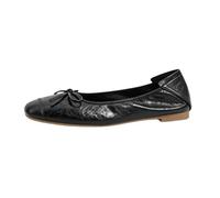 HRGKLMN Bailarinas de Mujer Elegantes con Lazo, Zapatos Planos cómodos con Apariencia de Cuero, Zapatos Tipo mocasín clásicos de Ballet para Mujer para el día a día,Schwarz,37 EU