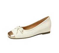 HRGKLMN Bailarinas de Mujer Elegantes Zapatos de Mujer con Aumento de 5 cm, cómodos Zapatos de Ballet con Lazo y pedrería, Sandalias Slip-on para Uso Diario, Oficina y Boda,Apricot,41 EU