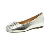 HRGKLMN Bailarinas de Mujer Elegantes Zapatos de Mujer con Aumento de 5 cm, cómodos Zapatos de Ballet con Lazo y pedrería, Sandalias Slip-on para Uso Diario, Oficina y Boda,Silber,39 EU