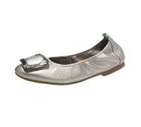 HRGKLMN Bailarinas para Mujer cómodas, Zapatillas de Ballet de Cuero Suave Plegables, Zapatos Planos Transpirables Tipo mocasín para Oficina, Tiempo Libre y Viajes,Champagnerfarben,36 EU
