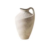HRGKLMN Jarrón Hecho a Mano con asa, jarrón de cerámica Vintage con patrón de Martillo, decoración de Mesa Bohemia Minimalista para Flores Frescas y secas, Accesorios y decoración WABI Sabi,B,S