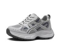 HRGKLMN Zapatillas Chunky de Mujer, Zapatos Retro de Plataforma Tipo 'Dad', Zapatillas Deportivas Transpirables, Ligeras y cómodas, Zapatos para Exteriores para Caminar y Trotar,Azul,36 EU