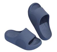 HRGKLMN Zapatillas EVA para Hombre y Mujer, Tallas Grandes, Sandalias de Verano para Mujer con Suela Gruesa de 4 cm, Chanclas Suaves Interior y Exterior, Pantuflas Tipo Nube,Blau,44 EU