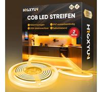 HRGXYUN 230 V COB Cinta LED exterior, 240 LEDs IP67 impermeable autoadhesiva, tira LED 900 LM sin transformador flexible para dormitorio, cocina, exterior, decoración, 2700 K, color blanco cálido, 2 m