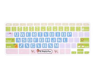 HRH - Carcasa para teclado HP Chromebook 11 x 360 de 11,6", Chromebook 11 G2/G3/G4/G5/G6 EE/G7 EE de 11,6", HP Chromebook 14-ca 14-ak14-X Series/Chromebook 14 G2 G3 G4, Happy Day