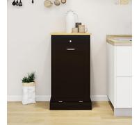 hrijusdif One Drawers and One-Compartment Tilt-Out Trash Cabinet Kitchen Trash Cabinet Black