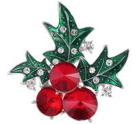 Hrippy Broche De Navidad De Broches De Flores Vintage De Diamantes Broche Elegante Simple De Lujo Mochila Chaqueta Gorra Insignia De Solapa Pin para Mujeres Y Niñas