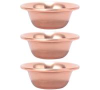 Hrippy Cuenco De Cobre para, Hecho a Mano, Pulido Fino, Copa De Ofrenda para Altar, Suministros Budistas, 3 Unidades