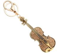 Hrippy Llavero De Violín, Llavero con Colgante De Violín con Diamantes De Imitación, Llavero con Dije De Mini Violín, Dije para Bolsos, Accesorios