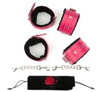 Hristmas - Brazalete de aleación de hip hop, puños de muñeca para tobillo, puños de tobillo suaves, puños de cuero suave, esposas de pierna, pulsera de cuero