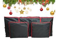hristmas Tree Storage Box - Extra Large Holiday Organizer Bin for Decorations, Clothing with Reusable Function, Winter Storage Bag for Wreath Toys Bedding, Red Black and Green