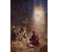 HRJUBWREE Cartel Lienzo Impresión Lienzo Moderno Pintura Pared Arte Cuadro el ángel del Señor se aparece a la Biblia de los pastores por William Brassey Hole para Decoración de Paredes 60x90cm