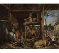 HRJUBWREE Cartel Lienzo Impresión Lienzo Moderno Pintura Pared Arte Cuadro El hijo pródigo de Peter Paul Rubens para Decoración de Paredes 60x90cm