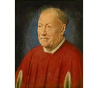 HRJUBWREE Cartel Lienzo Impresión Lienzo Moderno Pintura Pared Arte Cuadro Kardinal Niccolò Albergati de Jan Van Eyck para Decoración de Paredes 60x90cm
