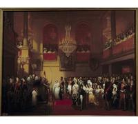 HRJUBWREE Cartel Lienzo Impresión Lienzo Moderno Pintura Pared Arte Cuadro la boda del rey Leopoldo I con la princesa Luisa de Orleans en Compiegne por Desire Court para Decoración de Paredes 60x90cm