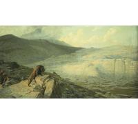 HRJUBWREE Cartel Lienzo Impresión Lienzo Moderno Pintura Pared Arte Cuadro León al acecho de Jean Leon Gerome para Decoración de Paredes 60x90cm