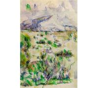 HRJUBWREE Cartel Lienzo Impresión Lienzo Moderno Pintura Pared Arte Cuadro Mont Sainte Victoire de Les Lauves de Paul Cézanne para Decoración de Paredes 60x90cm