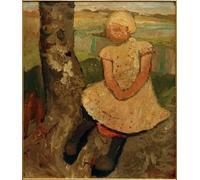 HRJUBWREE Cartel Lienzo Impresión Lienzo Moderno Pintura Pared Arte Cuadro Niño sentado bajo un árbol de Paula Modersohn Becker para Decoración de Paredes 60x90cm