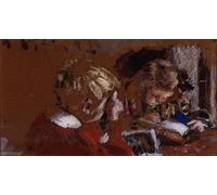 HRJUBWREE Cartel Lienzo Impresión Lienzo Moderno Pintura Pared Arte Cuadro Niños leyendo de Pierre Bonnard para Decoración de Paredes 60x90cm