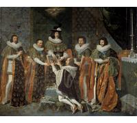 HRJUBWREE Cartel Lienzo Impresión Lienzo Moderno Pintura Pared Arte Cuadro Recepción de Luis XIII de Enrique II de Orleans por Philippe De Champaigne para Decoración de Paredes 60x90cm