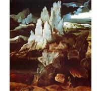 HRJUBWREE Cartel Lienzo Impresión Lienzo Moderno Pintura Pared Arte Cuadro San Jerónimo en un paisaje rocoso de Joachim Patenier para Decoración de Paredes 60x90cm