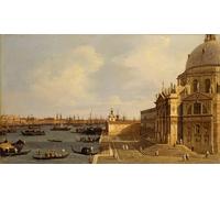 HRJUBWREE Cartel Lienzo Impresión Lienzo Moderno Pintura Pared Arte Cuadro Venecia: Santa Maria Della Salute de Antonio Canal para Decoración de Paredes 60x90cm