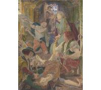 HRJUBWREE Cuadro en Lienzo Impresión Pared Arte el prisionero de Chillon suplicando a sus carceleros que entierren a su hermano por Madox Brown para la Decoración del Hogar de la Oficina 60x90cm