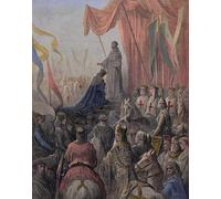 HRJUBWREE Cuadro en Lienzo Impresión Pared Arte San Bernardo de Claraval predicando la segunda cruzada en presencia del rey Luis VII de Gustave Doré para la Decoración del Hogar de la Oficina 60x90cm