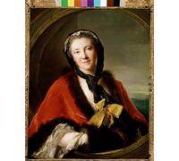HRJUBWREE Lienzo Arte Impresión Arte de Pared Cuadro Retrato de la condesa Ticino esposa del embajador de Suecia en París por Jean Marc Nattier para la Decoración de la Sala de Estar 60x90cm