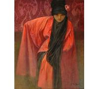 HRJUBWREE Lienzo Arte Impresión Lage De La Sagesse Estudio para la Era de la Sabiduría Par Mucha Alfons Marie Acuarela sobre Papel Tamaño para la Decoración de la Sala de Estar 60x90cm