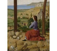 HRJUBWREE Murales Vintage Pintura de Póster Artística Imagen Lienzo Crucifixión con María y Juan de Antonello Da Messina para Decoraciones del Hogar 60x90cm