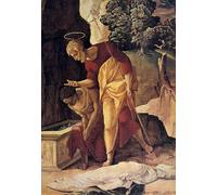 HRJUBWREE Murales Vintage Pintura de Póster Artística Imagen Lienzo Detalle del apóstol Felipe bautizando al eunuco de Jan Van Scorel para Decoraciones del Hogar 60x90cm